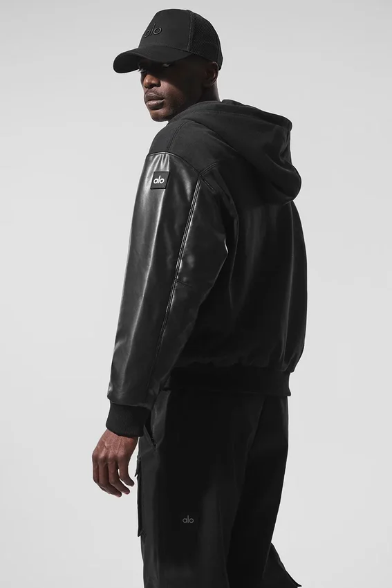 Select Bomberjacke mit Kapuze – Schwarz