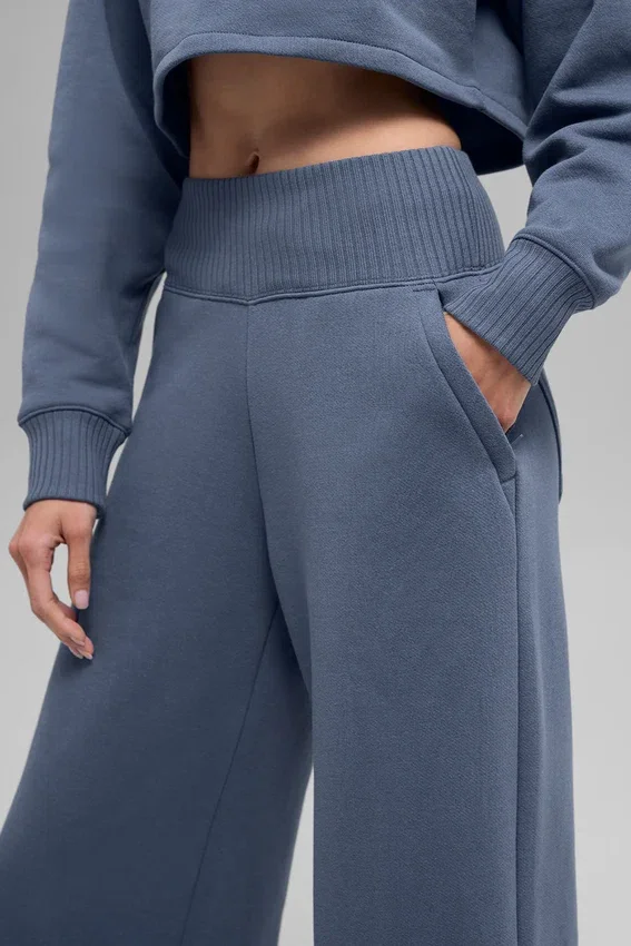Serenity Jogginghose mit weitem Bein – Bluestone