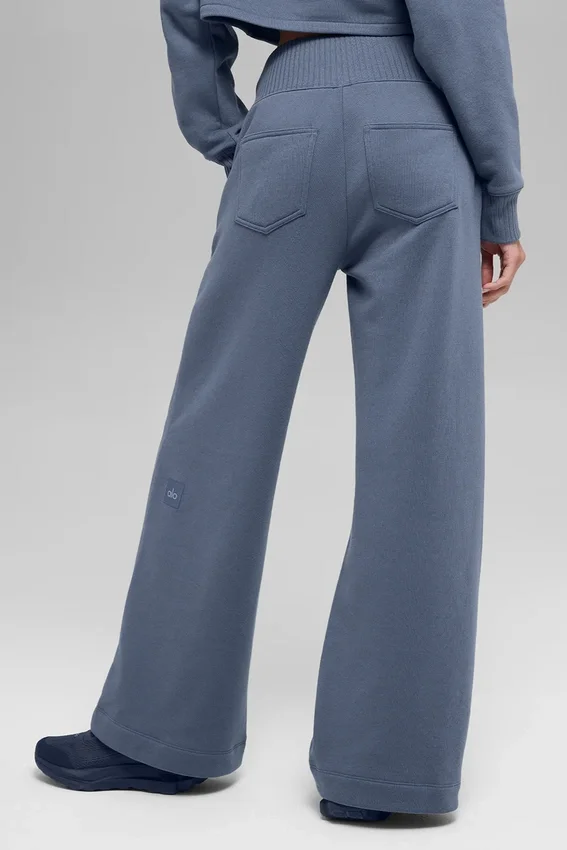 Serenity Jogginghose mit weitem Bein – Bluestone