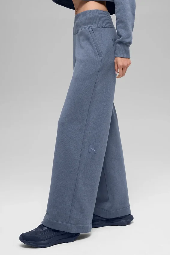 Serenity Jogginghose mit weitem Bein – Bluestone