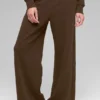 Serenity Jogginghose mit weitem Bein – Espresso