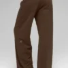 Serenity Jogginghose mit weitem Bein – Espresso