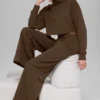Serenity Jogginghose mit weitem Bein – Espresso
