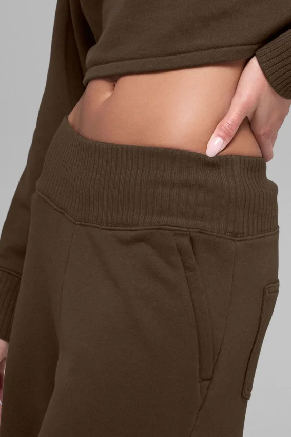 Serenity Jogginghose mit weitem Bein – Espresso