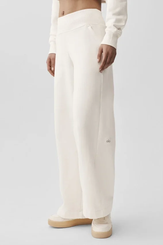 Serenity Jogginghose mit weitem Bein – Ivory