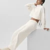 Serenity Jogginghose mit weitem Bein – Ivory