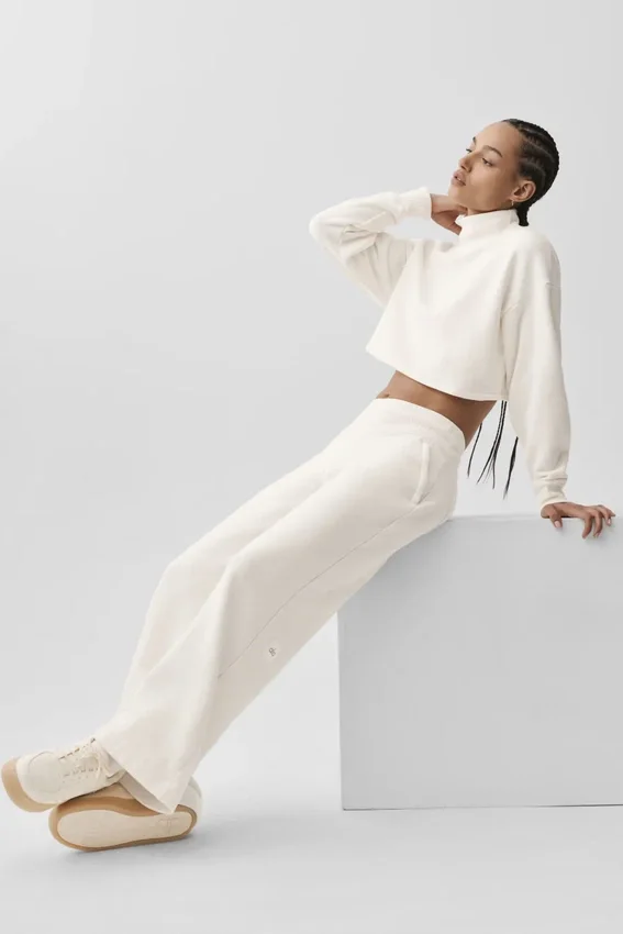 Serenity Jogginghose mit weitem Bein – Ivory
