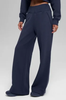 Serenity Jogginghose mit weitem Bein – Navy