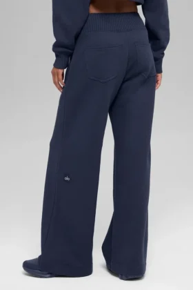 Serenity Jogginghose mit weitem Bein – Navy