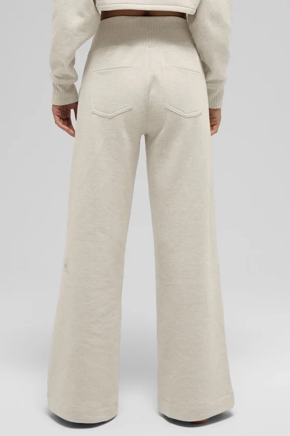 Serenity Jogginghose mit weitem Bein – Oatmeal Heather