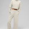 Serenity Jogginghose mit weitem Bein – Oatmeal Heather