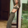 Serenity Jogginghose mit weitem Bein – Olive Tree