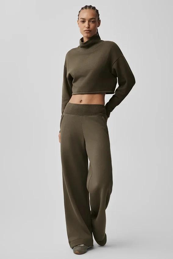 Serenity Jogginghose mit weitem Bein – Olive Tree