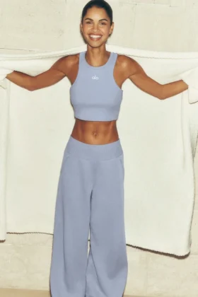 Serenity Jogginghose mit weitem Bein – Winter Frost