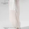 Sheer Game Time Leggings mit weitem Bein – Weiß