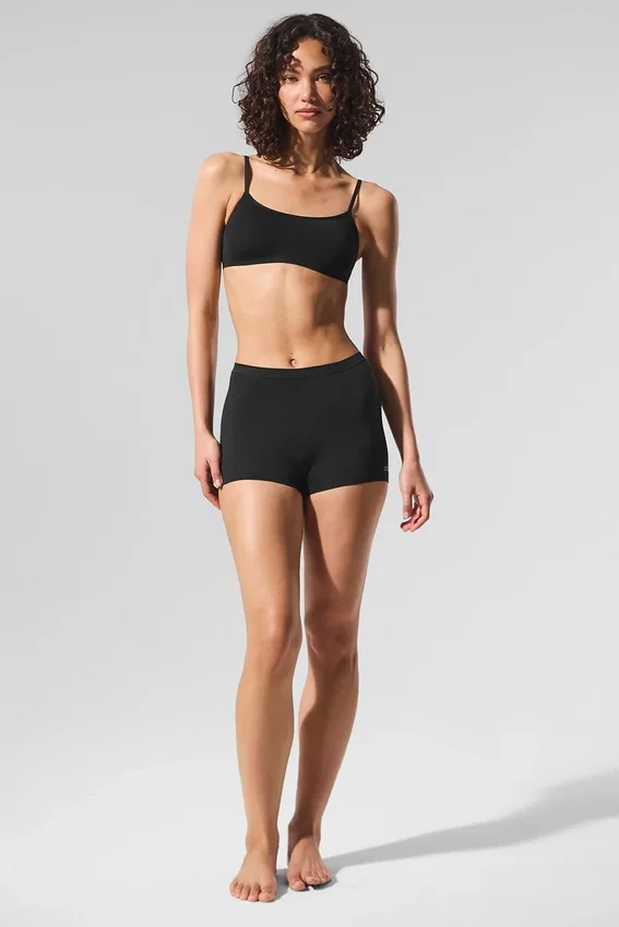 Sheer Glow Boyshort – Schwarz