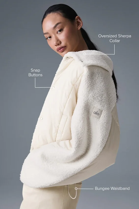 Sherpa Cozy Escape Puffer – Elfenbein/Elfenbein