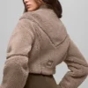 Sherpa Cropped Slope Side Jacke – Chai Latte