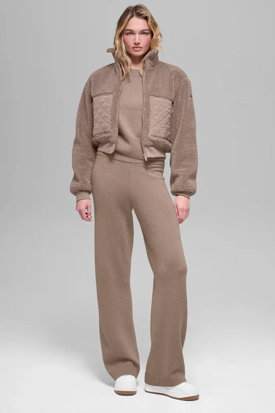 Sherpa Edge Bomber – Chai Latte