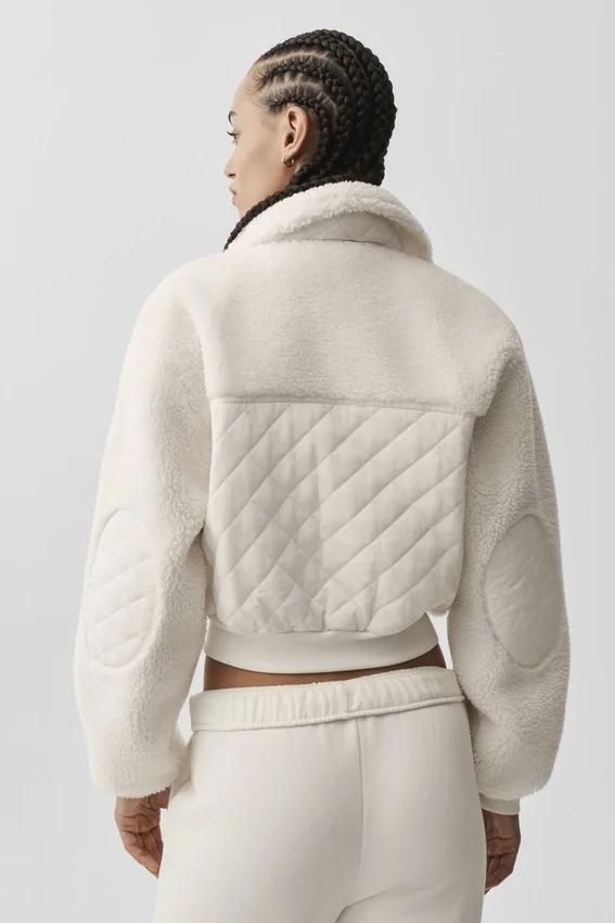 Sherpa Edge Bomber – Ivory