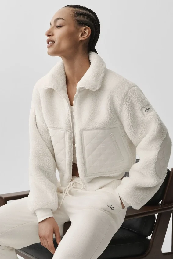 Sherpa Edge Bomber – Ivory