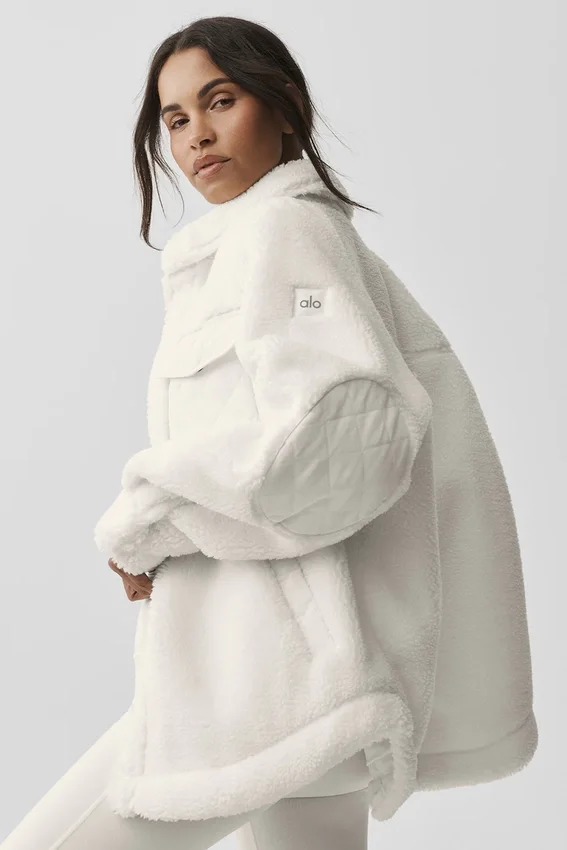 Sherpa Edge Shacket – Elfenbein