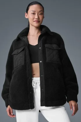 Sherpa Edge Shacket – Schwarz