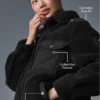 Sherpa Edge Shacket – Schwarz