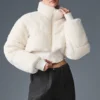 Sherpa Main Act Korsett-Daunenjacke – Elfenbein
