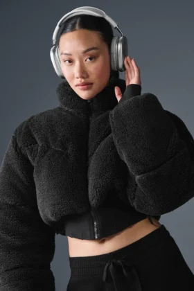 Sherpa Main Act Korsett-Daunenjacke – Schwarz
