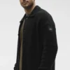Shift Knit Button-up mit Langarmshirts – Schwarz