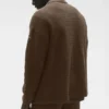 Shift Knit Langarmshirt mit Knopfleiste – Espresso