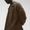 Shift Knit Langarmshirt mit Knopfleiste – Espresso
