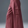 Show off Cargo-Hose mit weitem Bein (lang) – Burgundy Truffle