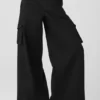Show off Cargo-Hose mit weitem Bein (lang) – Schwarz
