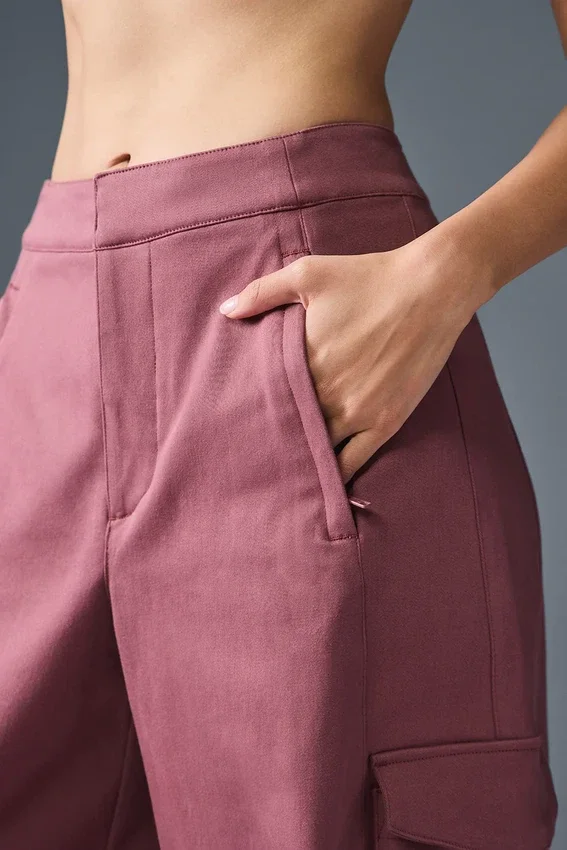 Show off Cargo-Hose mit weitem Bein (Regular) – Burgundy Truffle