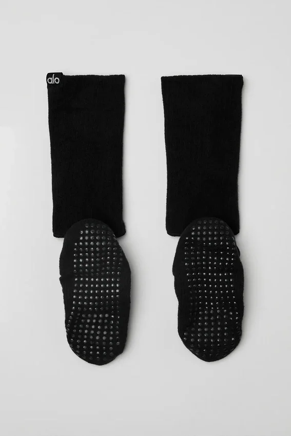 Siren Grip-Socken mit Riemchen für Damen – Schwarz