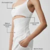 Slice Tennis-Kleid – Weiß