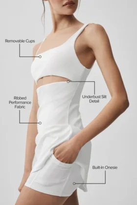 Slice Tennis-Kleid – Weiß