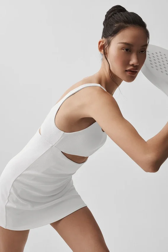 Slice Tennis-Kleid – Weiß