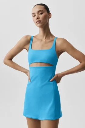 Slice-Tenniskleid – Azurblau