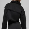 „Snowfall“-Kurzjacke aus Kunstlammfell – Schwarz