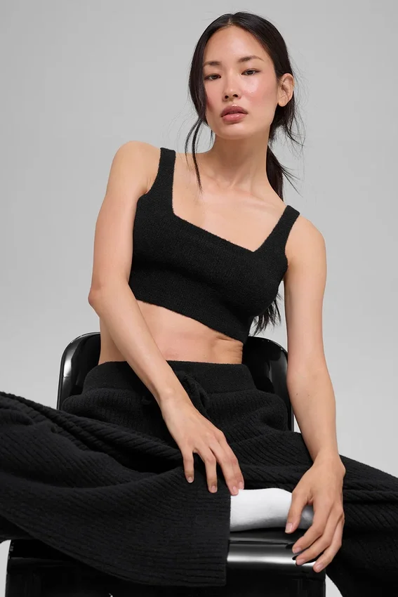 Snuggle Up Pullover-BH – Schwarz