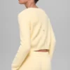 Snuggle up Pullover Kurze Strickjacke – Kerzenlichtgelb
