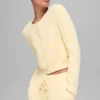 Snuggle up Pullover Kurze Strickjacke – Kerzenlichtgelb