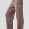 Snuggle Up Pullover mit High-Waist-Hose und weitem Bein – Mushroom