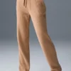 Snuggle Up Pullover mit High-Waist-Hose und weitem Bein – Toasted Almond