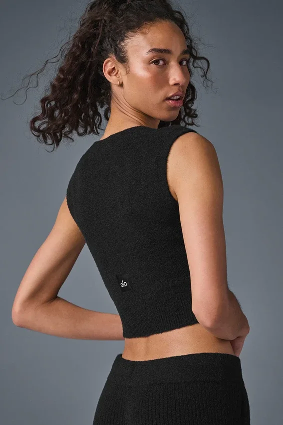 Snuggle Up Pullover mit Kurzarmshirts – Schwarz
