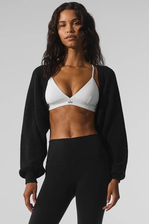 Snuggle up Pullover-Schal – Schwarz