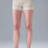 Sport Play High-Waist Strick-Shorts – Elfenbein/Alabaster